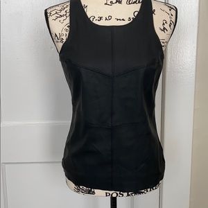 Faux leather tank by Express